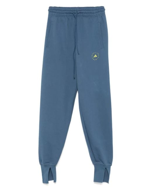 Adidas By Stella McCartney Blue Logo-Print Track Pants