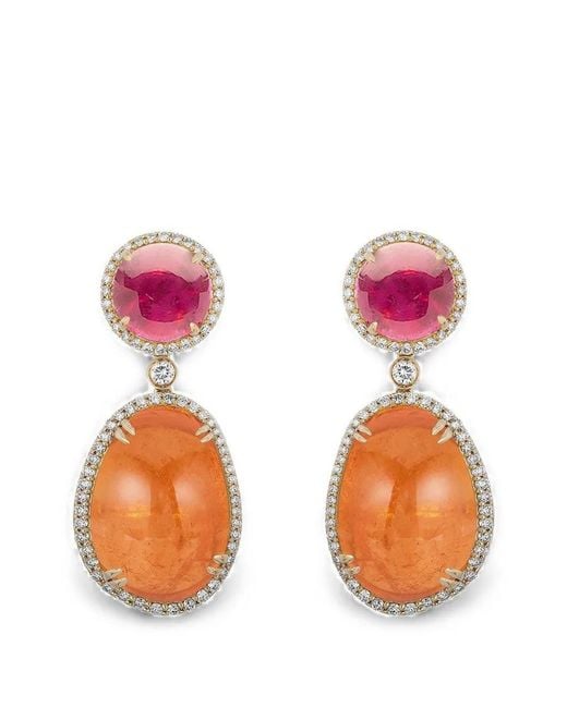 Goshwara Pink Multi-Stone Earrings