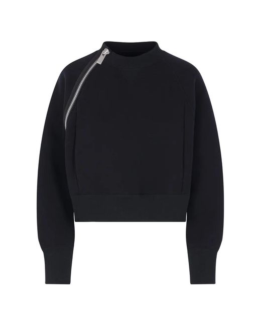 Sacai Blue Zip-Detail Sweatshirt