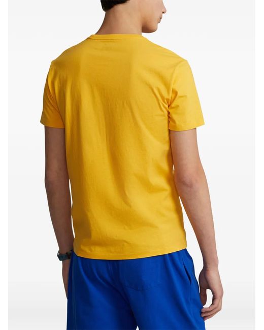 Polo Ralph Lauren Yellow Chest-Logo T-Shirt for men