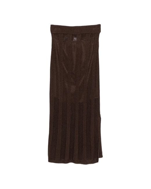 Pennyblack Brown Rib-Knit Skirt