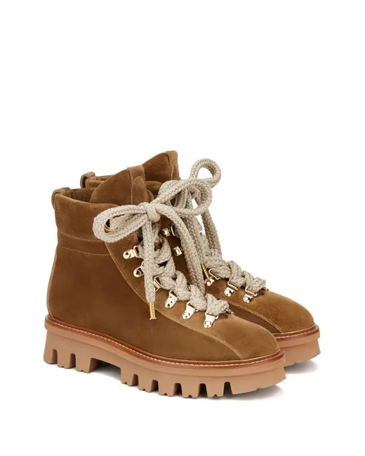 Agl Attilio Giusti Leombruni Brown Lace-Up Suede Ankle Boots