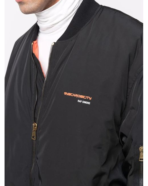 Raf Simons Black Synchronicity Oversized Padded Jacket for men