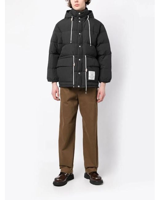 Neighborhood Black Drawstring-Fastened Padded Jacket for men