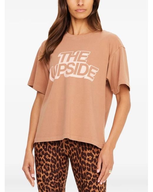 The Upside Natural Logo-Print Cotton T-Shirt