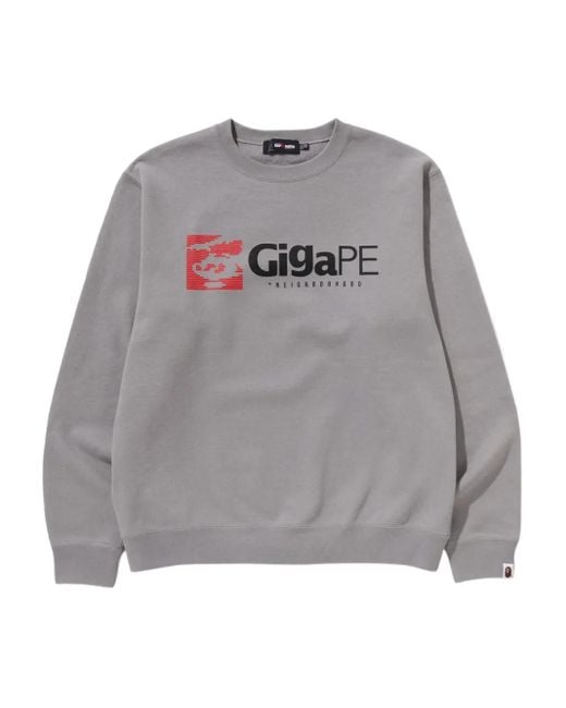 Felpa Con Stampa Logo di Neighborhood in Gray da Uomo