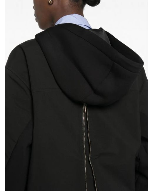 Liu Jo Black Zip-Back Hooded Jacket