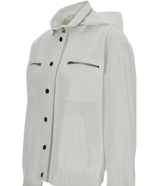 Irie White Hooded Zip-Pocket Jacket