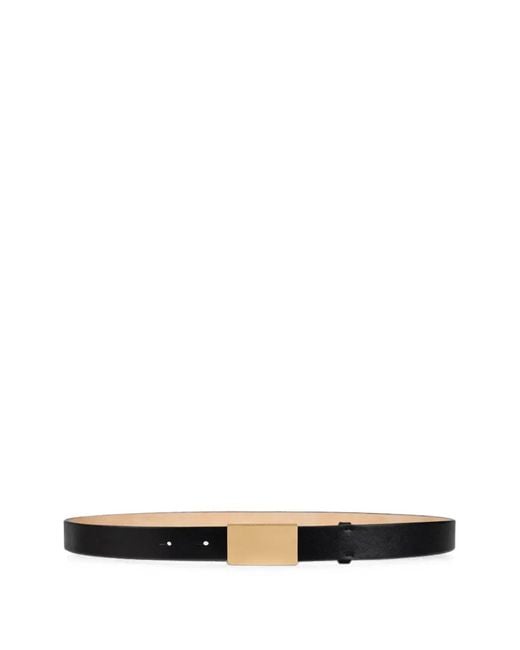 Victoria Beckham White Portofino Mirror Leather Belt