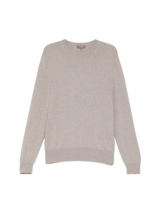 N.Peal Cashmere White Oxford Jumper for men