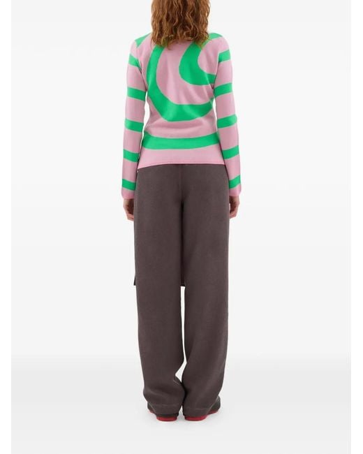 Sunnei White Zip Striped Top