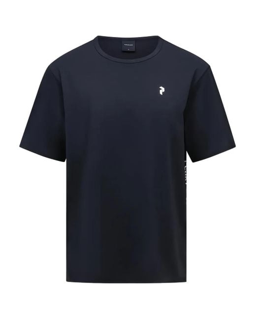 Camiseta deportiva Trail con logo Peak Performance de hombre de color Blue