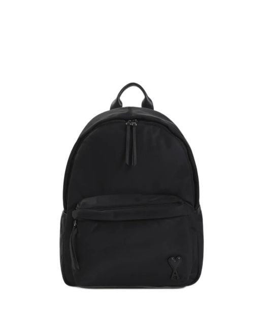 AMI Black Nylon Marcel Backpack