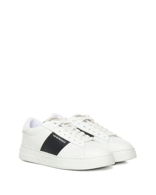 Emporio Armani White Lace-up Sneakers for men
