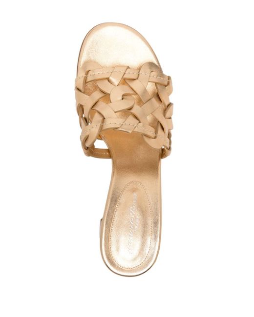 Gianvito Rossi Natural 55Mm Metallic Mules