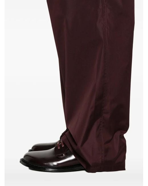 Jil Sander Purple Taffeta Trousers for men