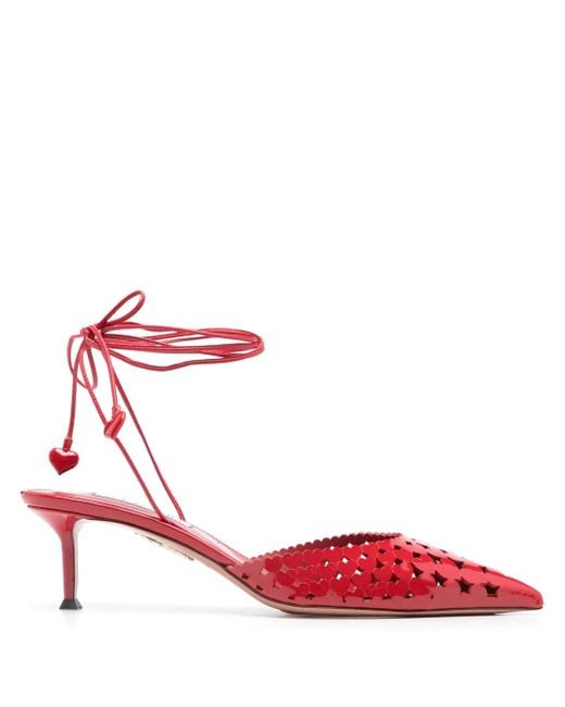 Aquazzura Amourose 50mm パンプス Red