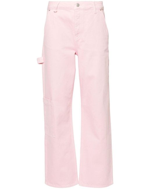 Claudie Pierlot Pink Straight-Leg-Jeans aus Bio-Baumwolle