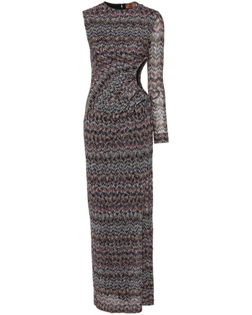 Missoni Blue Cut-out Detail Long Dress
