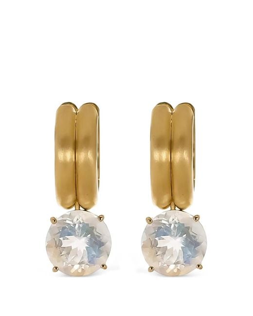 Irene Neuwirth Metallic Moonstone Earrings