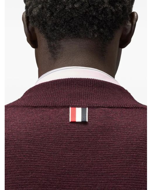 Thom Browne Purple Zip-Up Bomber Jacket for men