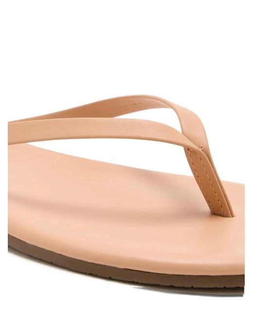 TKEES Natural Lily Leather Thong Sandals