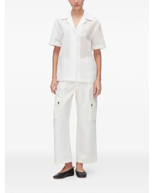 3.1 Phillip Lim White Patchwork Shirt