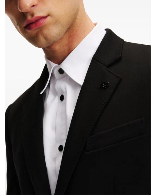 Karl Lagerfeld Black Tailored Punto Blazer for men