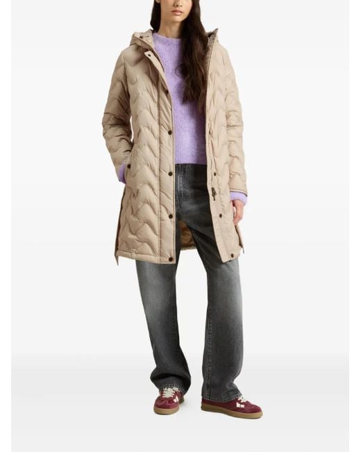 Woolrich Natural Quilted Hooded Parka
