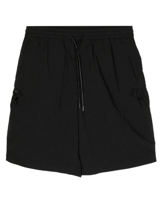 Juun.J Black Drawstring-waist Track Shorts for men