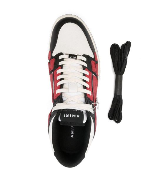 Amiri Red Skel Low-top Leather Sneakers for men