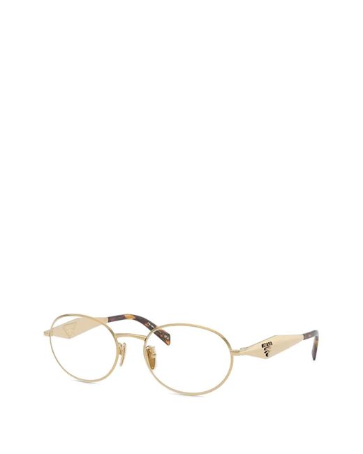 Prada White Oval-Frame Glasses