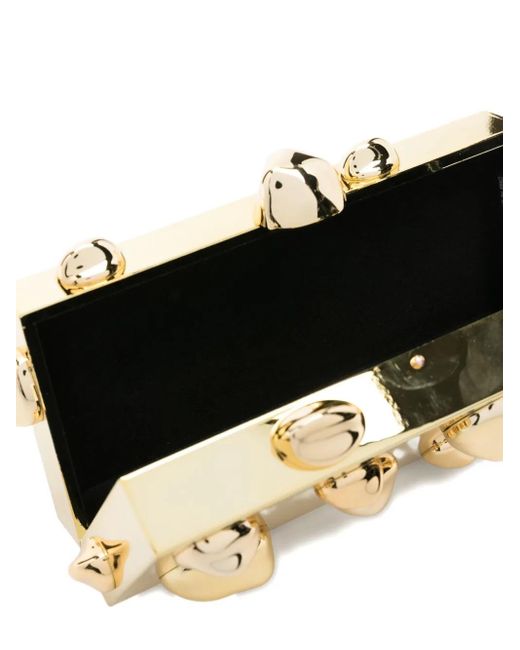 Cult Gaia Natural Orbs Stud-Embellished Clutch