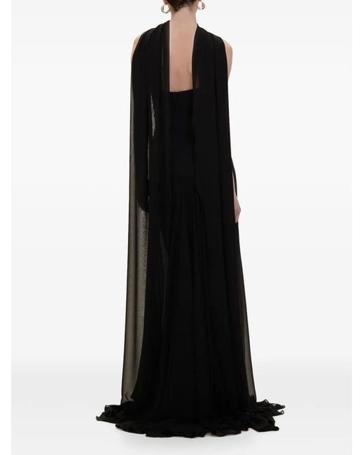 V:PM ATELIER Black Maddie Open-Back Maxi Dress