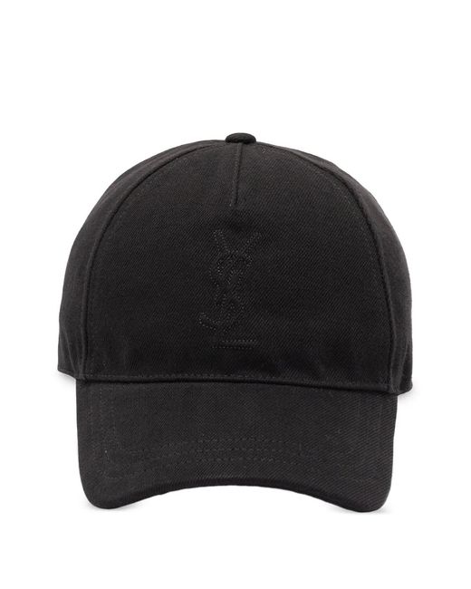 Saint Laurent Black Logo Cap for men