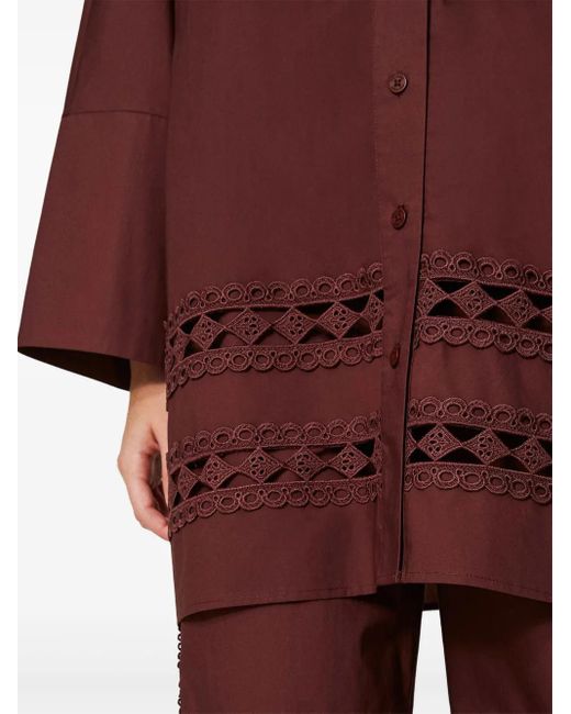 Twinset Geweven Blouse in het Purple