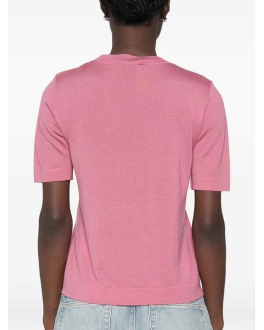 Weekend by Maxmara Pink Short-Sleeve Sweater