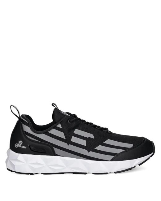 EA7 Black Ultimate C2 Kombat Mesh-Panel Sneakers for men