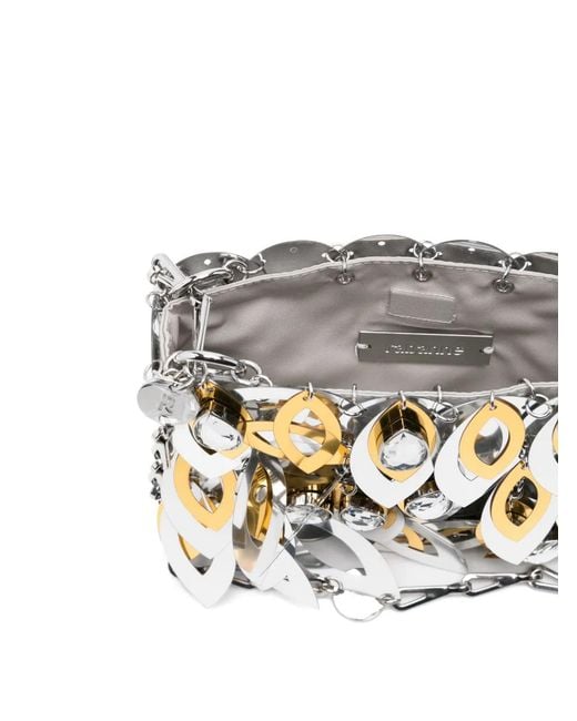 Rabanne White Nano Teardrop Shoulder Bag