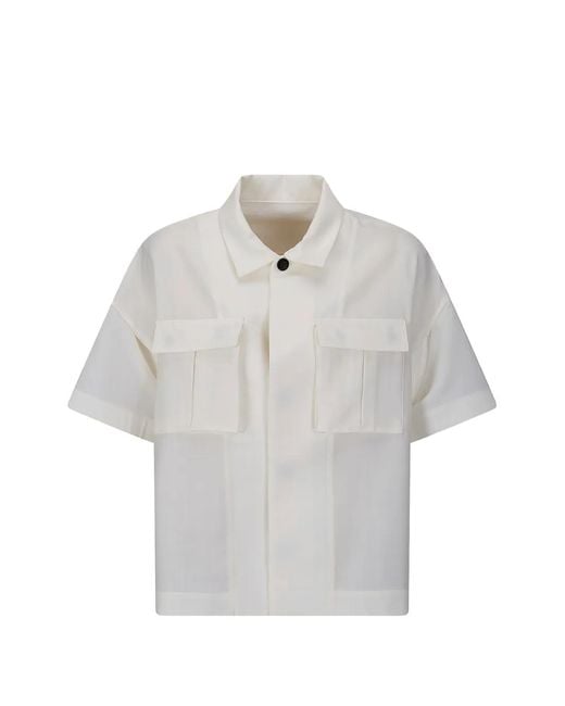 Sacai Gray Pocket Short Sleeve Shirt
