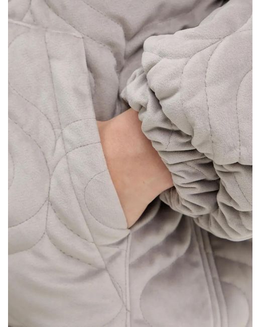 Charo Ruiz Gray Brume Quilted Zip Jacket