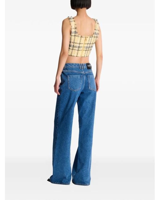 Balmain Metallic Glittered Tweed Top