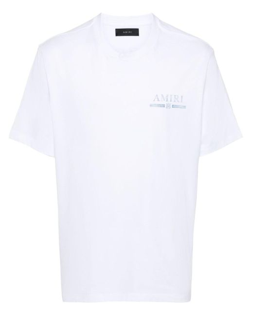 メンズ Amiri Ma Watercolor Bar Tシャツ White