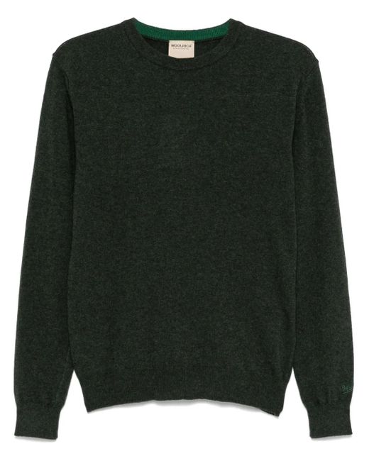 Woolrich Green Wool Sweater for men