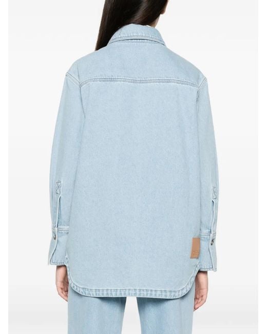 Joseph Blue Patch-Pockets Denim Shirt