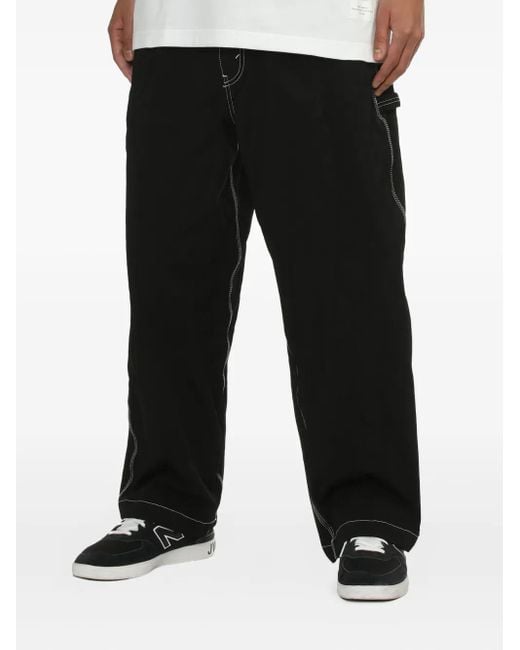 Comme des Garçons Black Contrast-Stitching Trousers for men