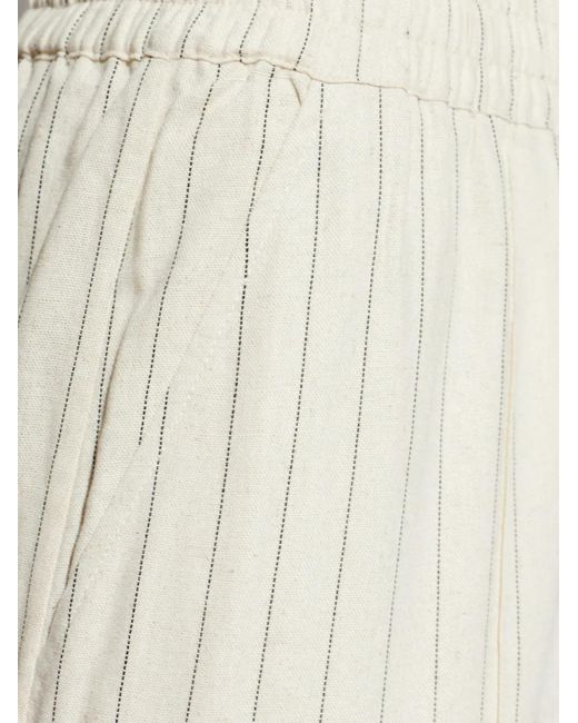 Gestuz White Pinstripe Elasticated Trousers