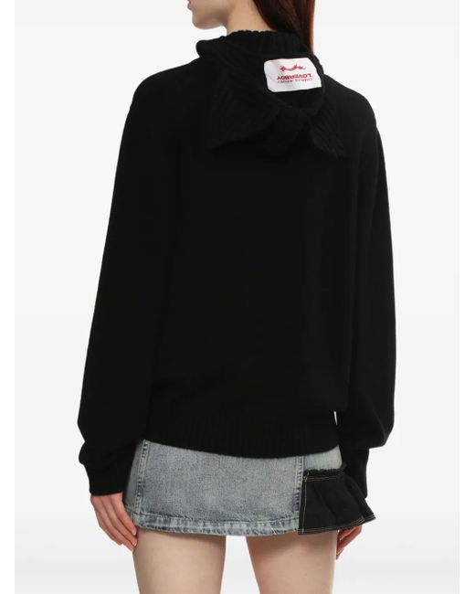 Charles Jeffrey Black Merino Wool Sweater