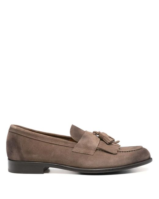 Doucal's Brown Tassel-Detailed Loafers for men