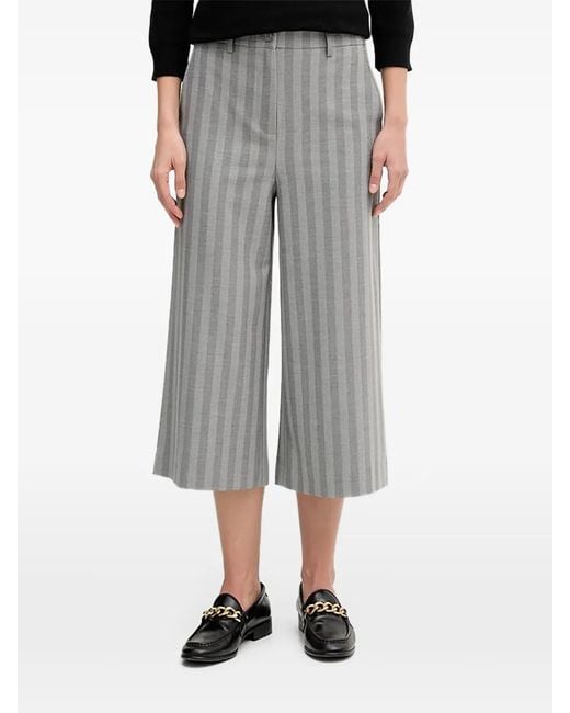 Sisley Gray Pantalon À Rayures